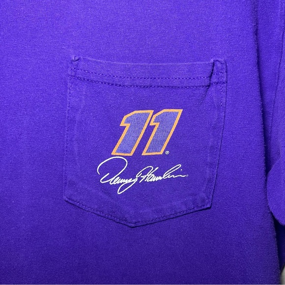 Vintage Style Nascar Tee Shirt Size Medium- Denny Hamlin #11 - Picture 2 of 5